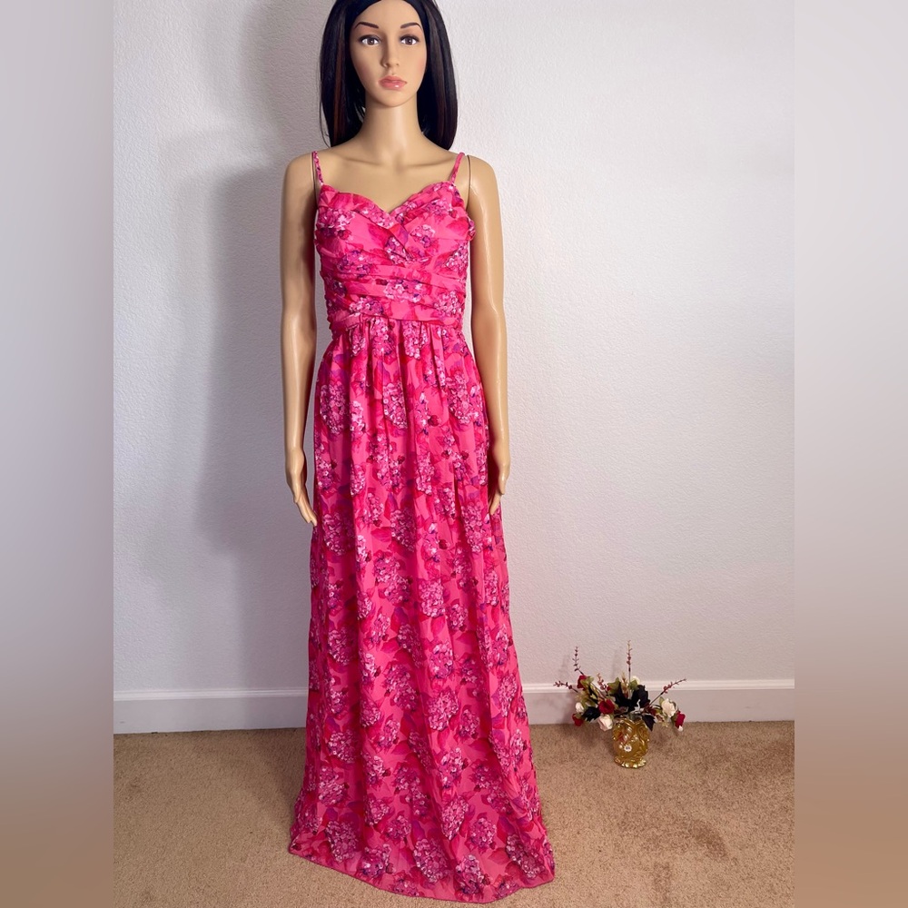 Pink Floral Maxi Dress